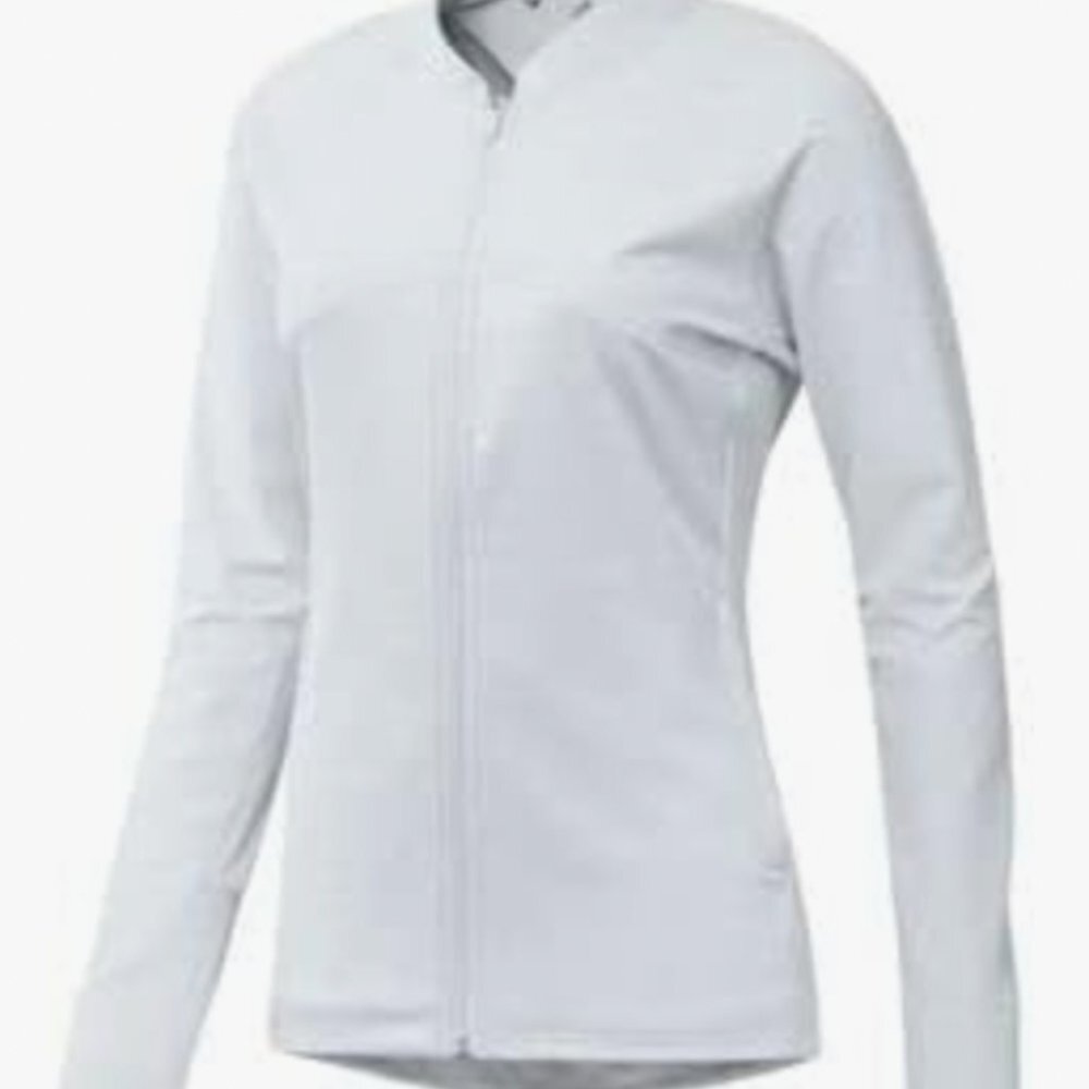 ADIDAS Women's Hybrid Recycled Polyester Full-Zip Jacket Size S White NWT